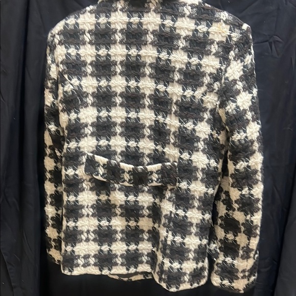 Willi Smith Black and Cream Checkered Blazer large - Picture 6 of 6